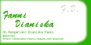 fanni dianiska business card